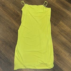 H&M Midi Slip Dress size XL neon Green